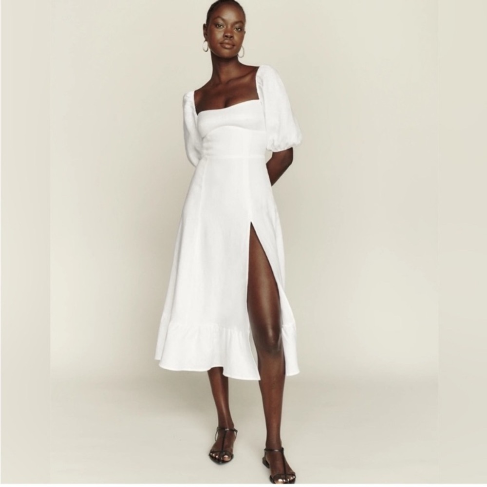 Reformation Belgium Linen Midi Dress